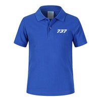 Thumbnail for 737 Flat Text Designed Children Polo T-Shirts