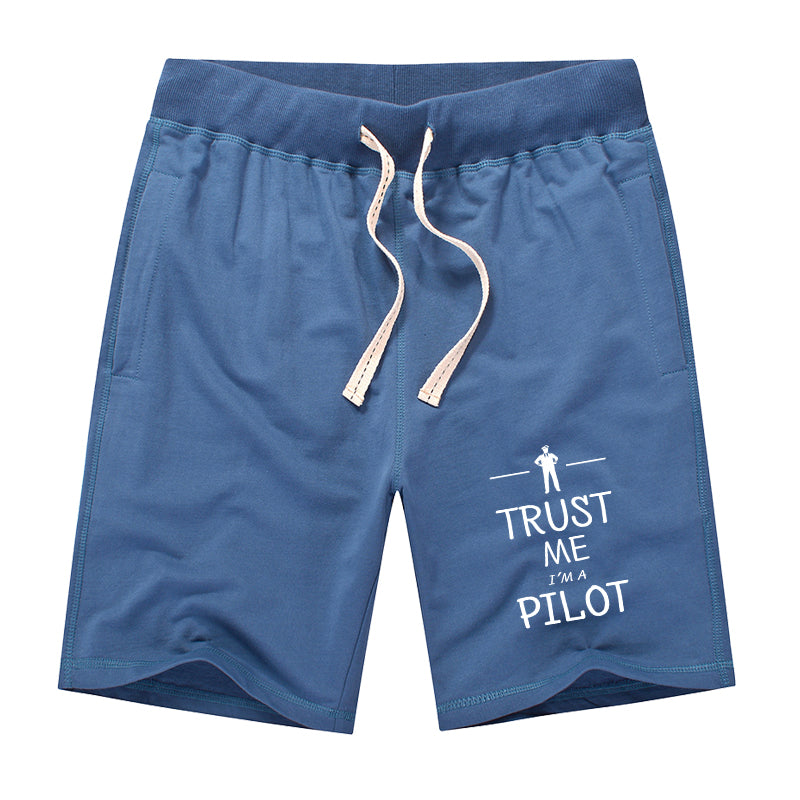 Trust Me I'm a Pilot Designed Cotton Shorts