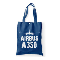 Thumbnail for Airbus A350 & Plane Designed Tote Bags