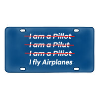 Thumbnail for I Fly Airplanes Designed Metal (License) Plates
