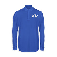 Thumbnail for ATR & Text Designed Long Sleeve Polo T-Shirts