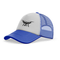 Thumbnail for Drone Silhouette Designed Trucker Caps & Hats