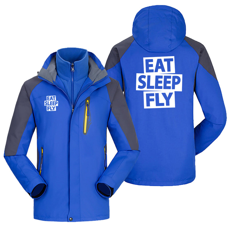 Eat Sleep Fly Designed Thick Skiing Jackets