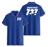 Thumbnail for Super Boeing 737+Text Designed Stylish Polo T-Shirts (Double-Side)