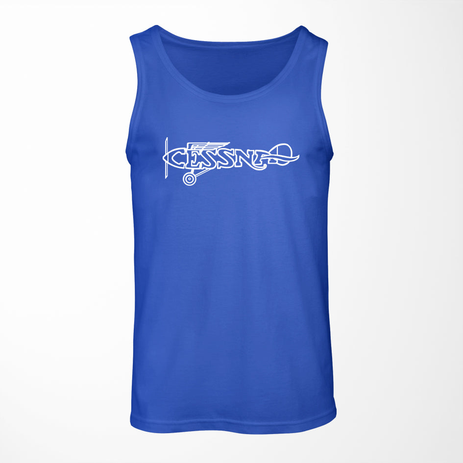 Special Cessna Text Designed Tank Tops