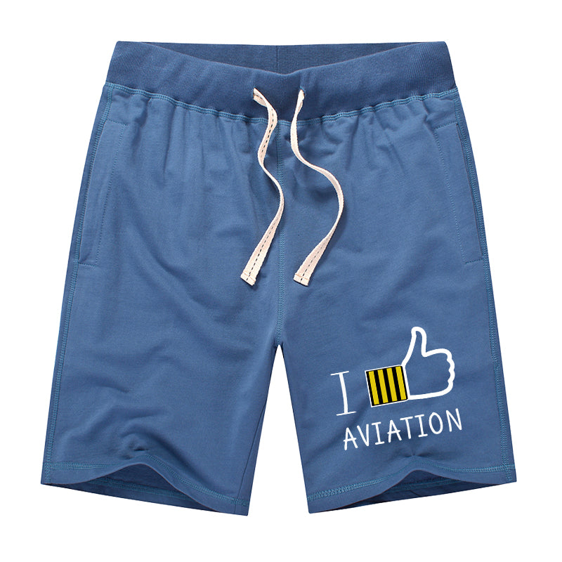 I Like Aviation Designed Cotton Shorts