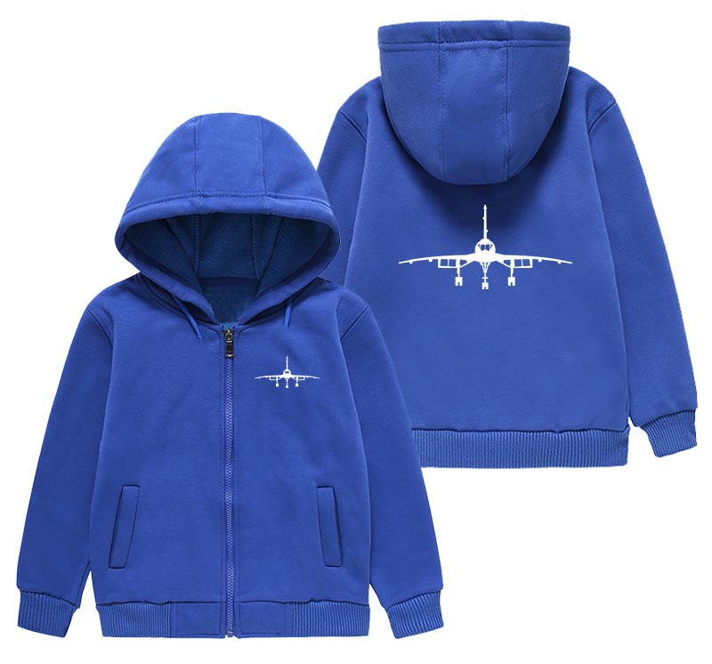 Concorde Silhouette Designed "CHILDREN" Zipped Hoodies