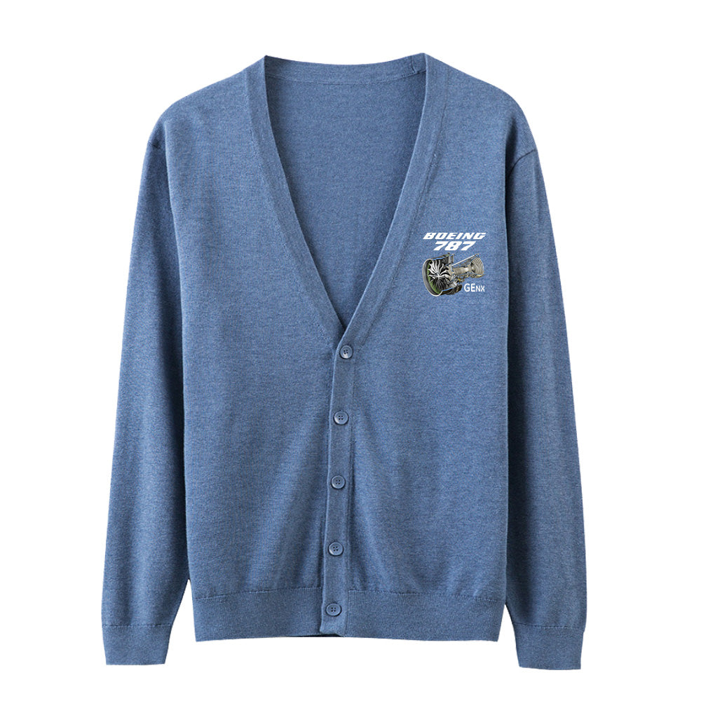 Boeing 787 & GENX Engine Designed Cardigan Sweaters