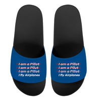 Thumbnail for I Fly Airplanes Designed Sport Slippers