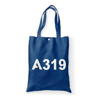 Thumbnail for A319 Flat Text Designed Tote Bags