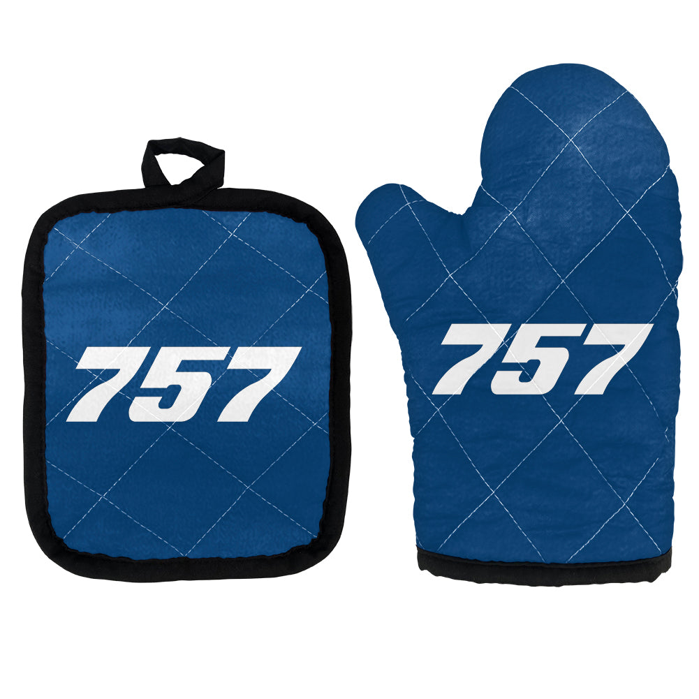 757 Flat Text Designed Kitchen Glove & Holder