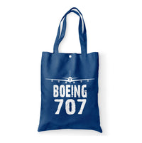 Thumbnail for Boeing 707 & Plane Designed Tote Bags