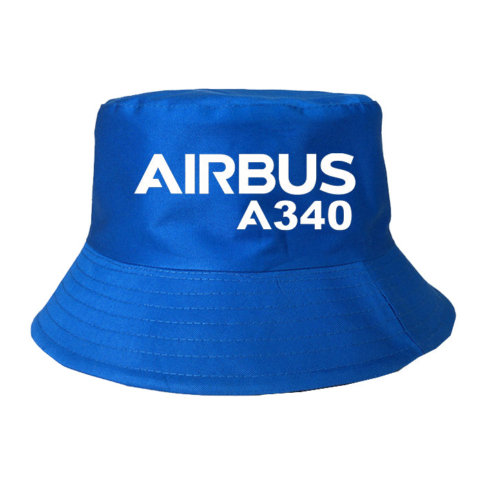 Airbus A340 & Text Designed Summer & Stylish Hats