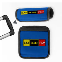 Thumbnail for Eat Sleep Fly (Colourful) Designed Neoprene Luggage Handle Covers
