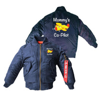 Thumbnail for Mommy's Co-Pilot (Propeller2) Designed Children Bomber Jackets