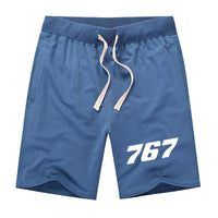 Thumbnail for 767 Flat Text Designed Cotton Shorts