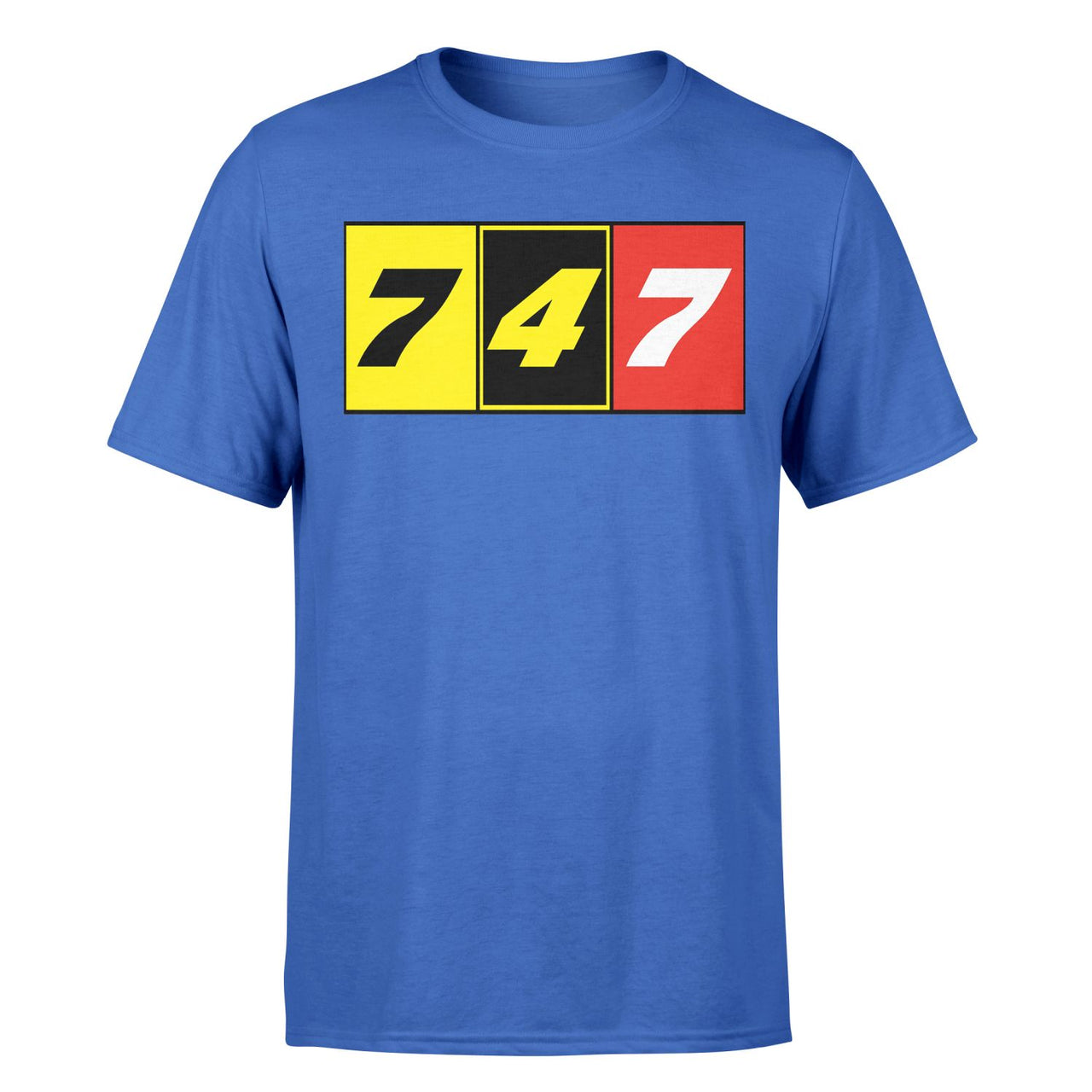 Flat Colourful 747 Designed T-Shirts