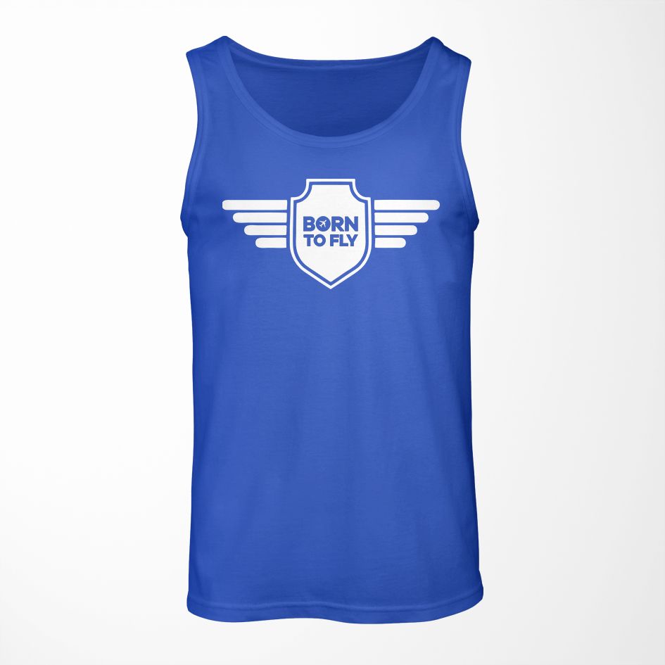 Born To Fly & Badge Designed Tank Tops