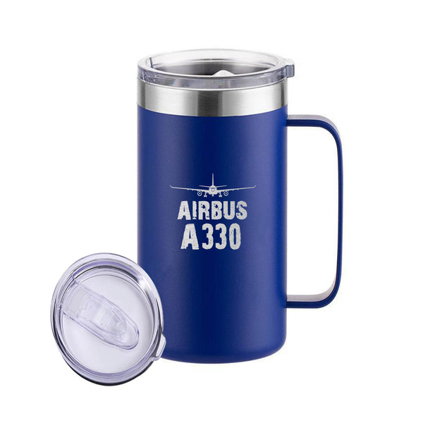 Airbus A330 & Plane Designed Stainless Steel Beer Mugs
