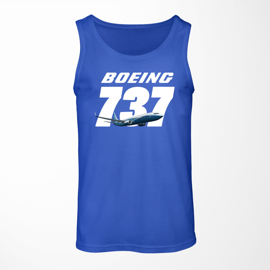 Super Boeing 737+Text Designed Tank Tops