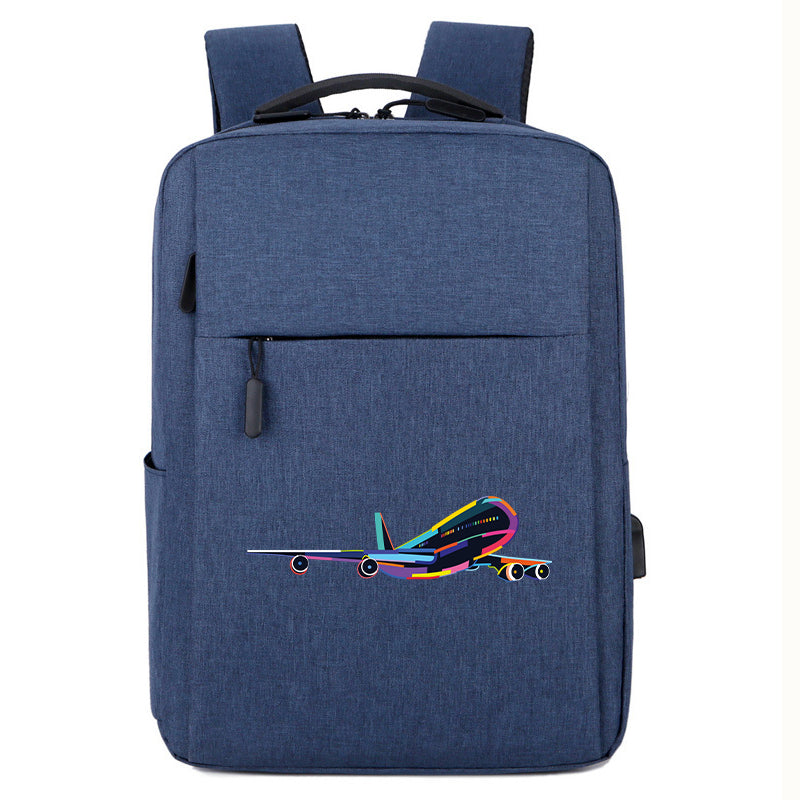 Multicolor Airplane Designed Super Travel Bags