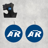 Thumbnail for ATR & Text Designed Wooden Drop Earrings