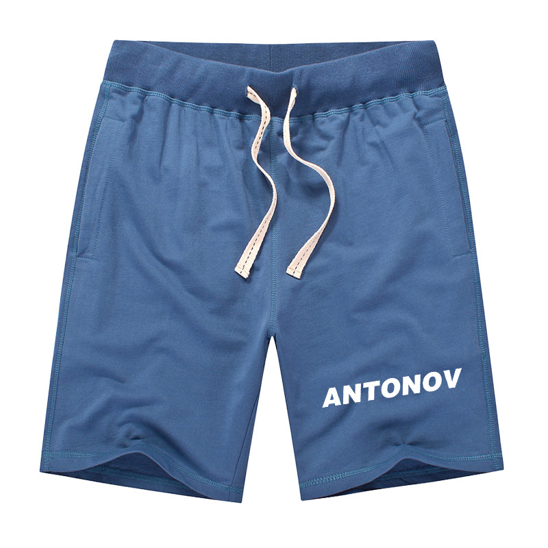 Antonov & Text Designed Cotton Shorts