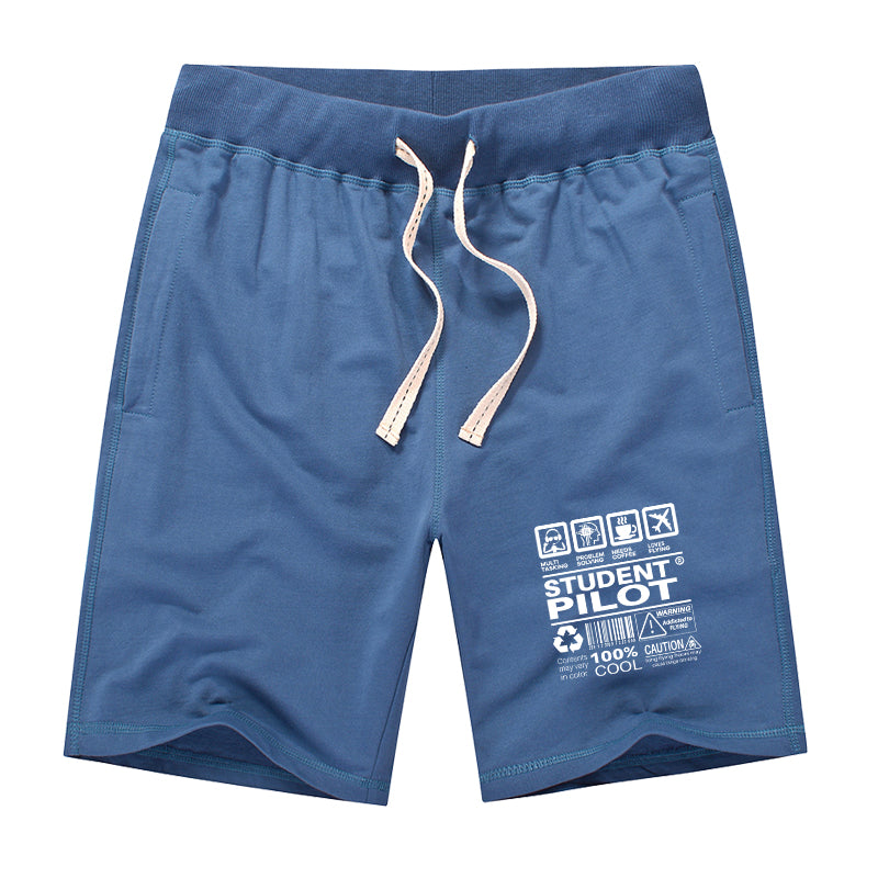 Student Pilot Label Designed Cotton Shorts