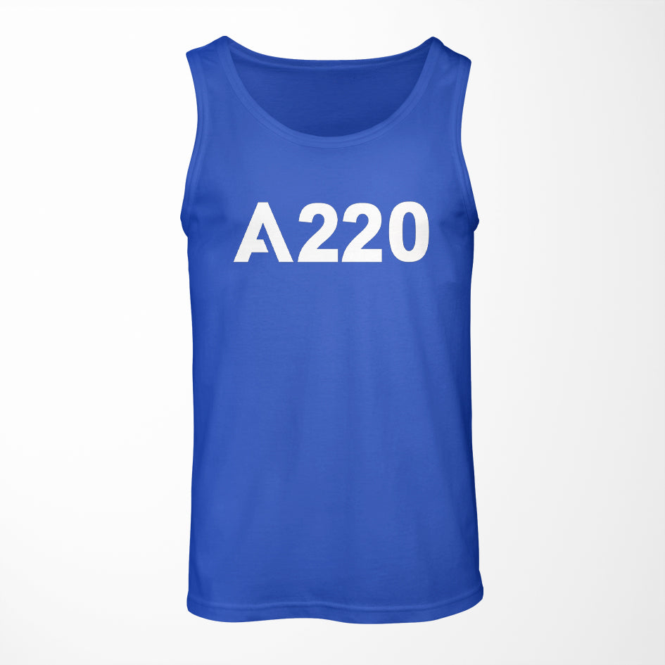A220 Flat Text Designed Tank Tops