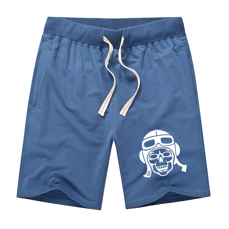 Skeleton Pilot Designed Cotton Shorts