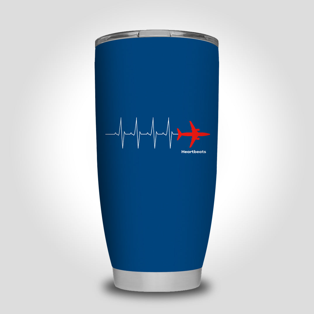 Aviation Heartbeats Designed Tumbler Travel Mugs