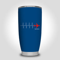 Thumbnail for Aviation Heartbeats Designed Tumbler Travel Mugs