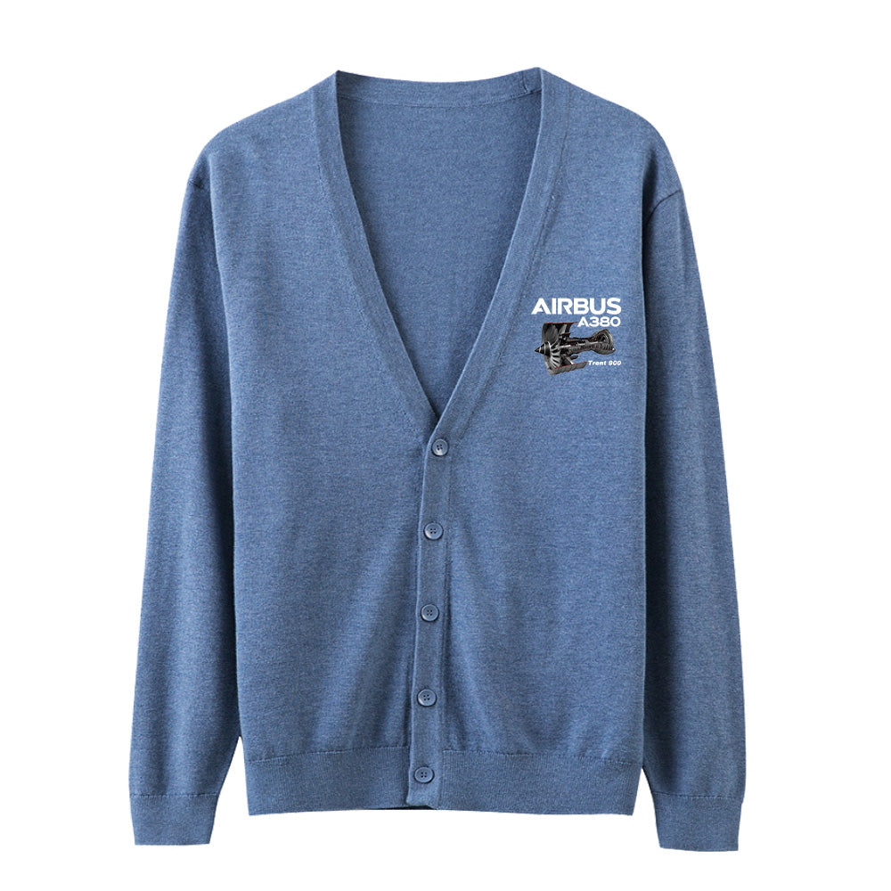 Airbus A380 & Trent 900 Engine Designed Cardigan Sweaters