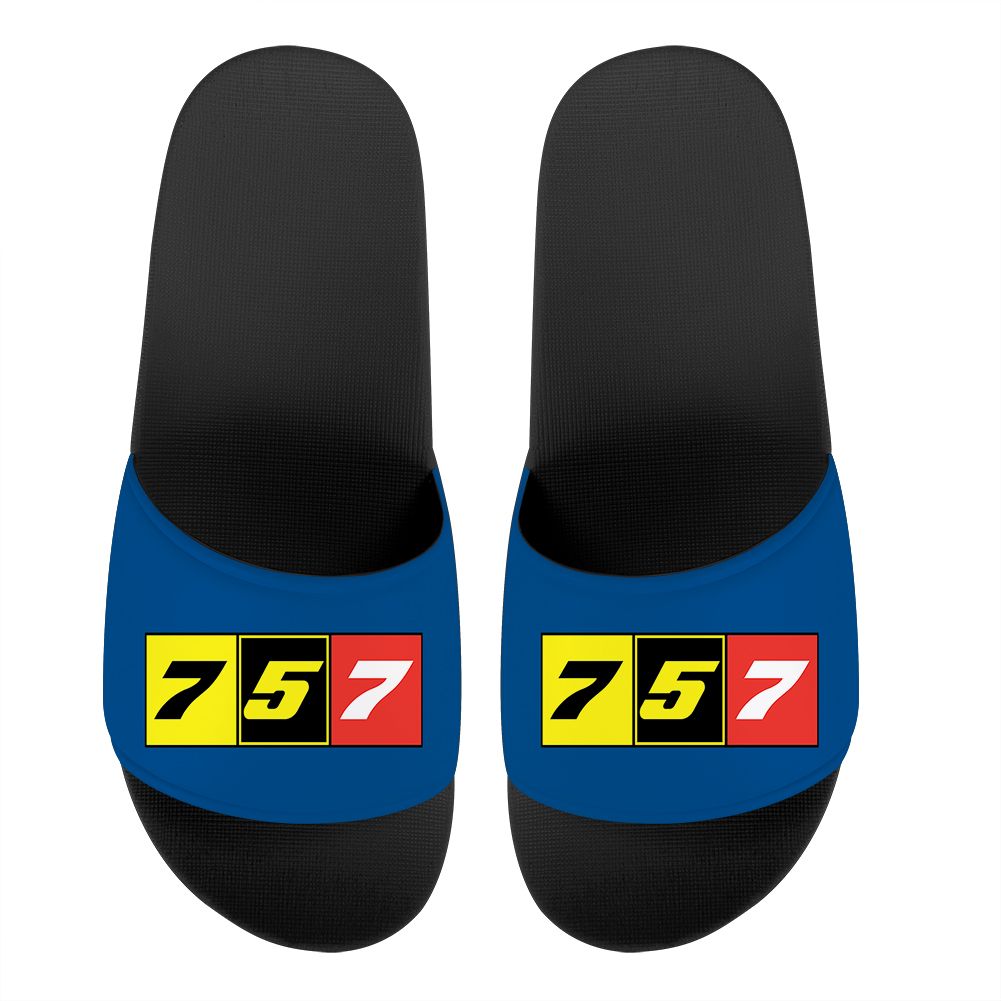 Flat Colourful 757 Designed Sport Slippers
