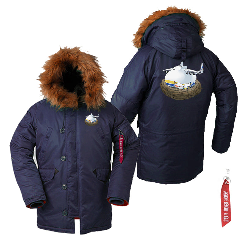 Antonov 225 Nesting Designed Parka Bomber Jackets