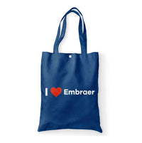 Thumbnail for I Love Embraer Designed Tote Bags