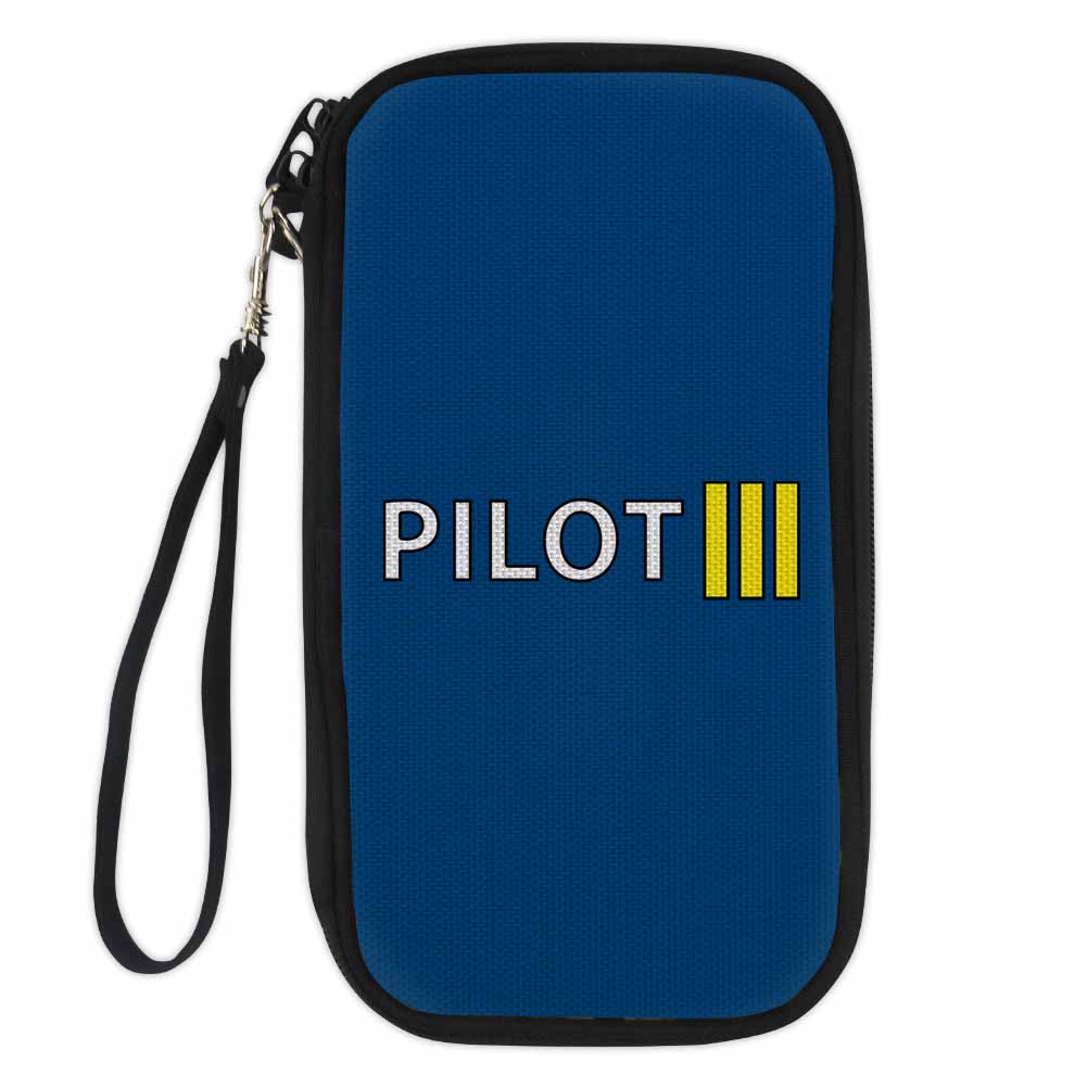 Pilot & Stripes (3 Lines) Designed Travel Cases & Wallets