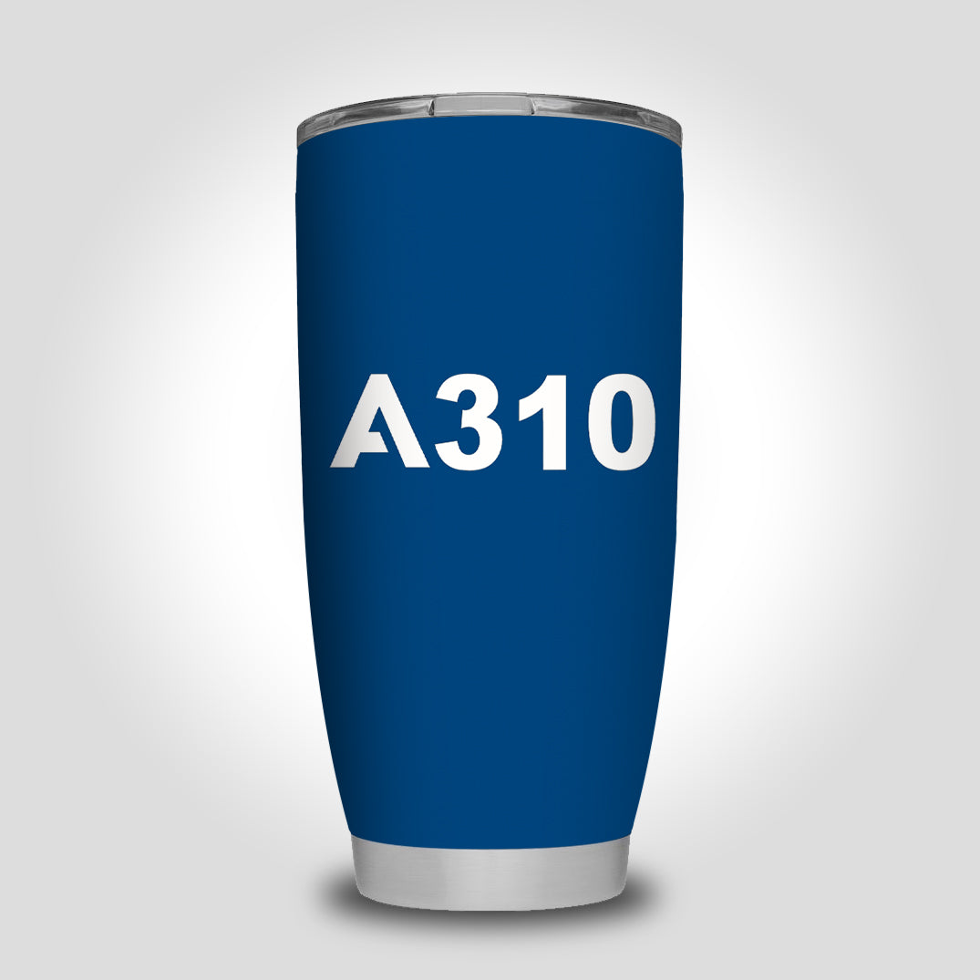 A310 Flat Text Designed Tumbler Travel Mugs