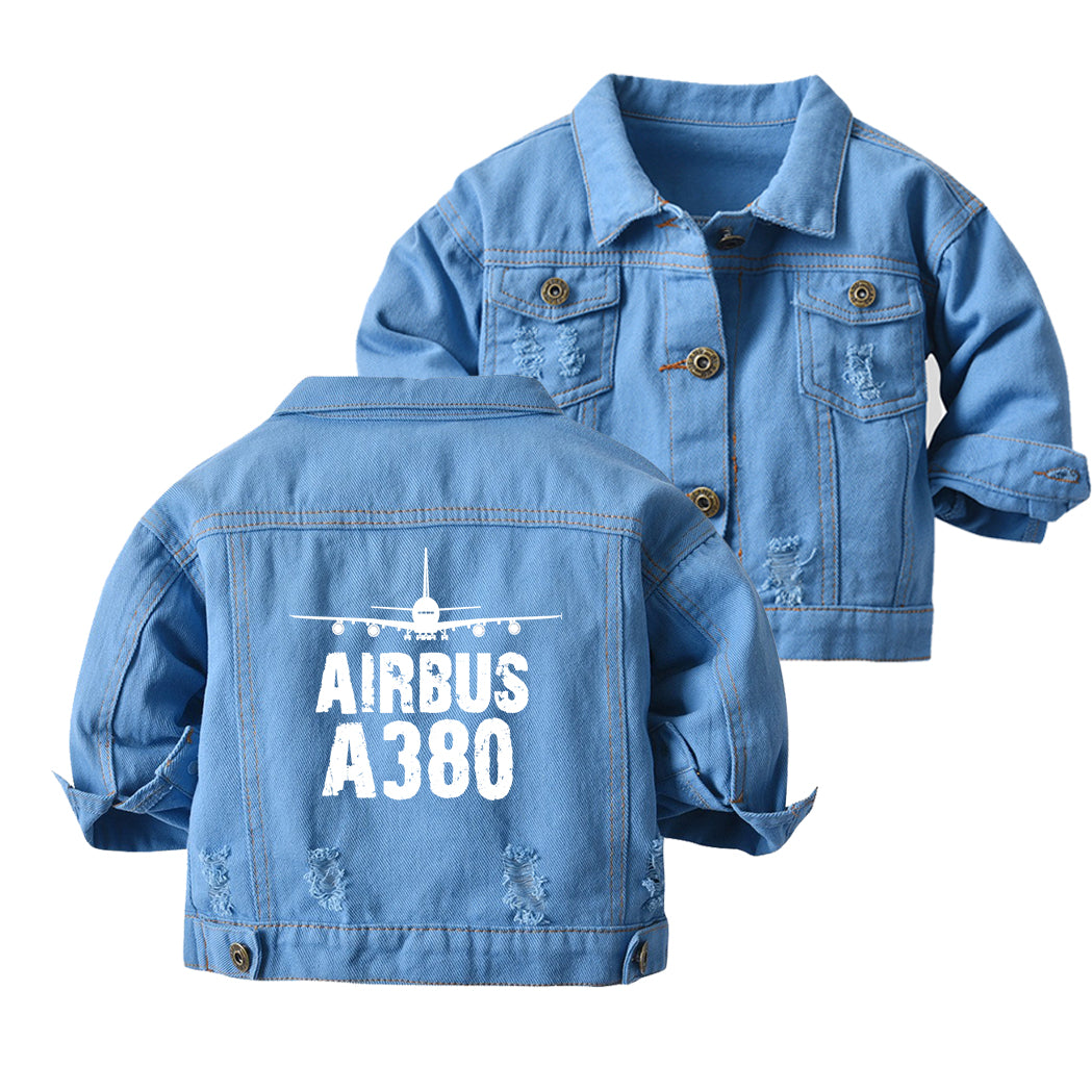 Airbus A380 & Plane Designed Children Denim Jackets