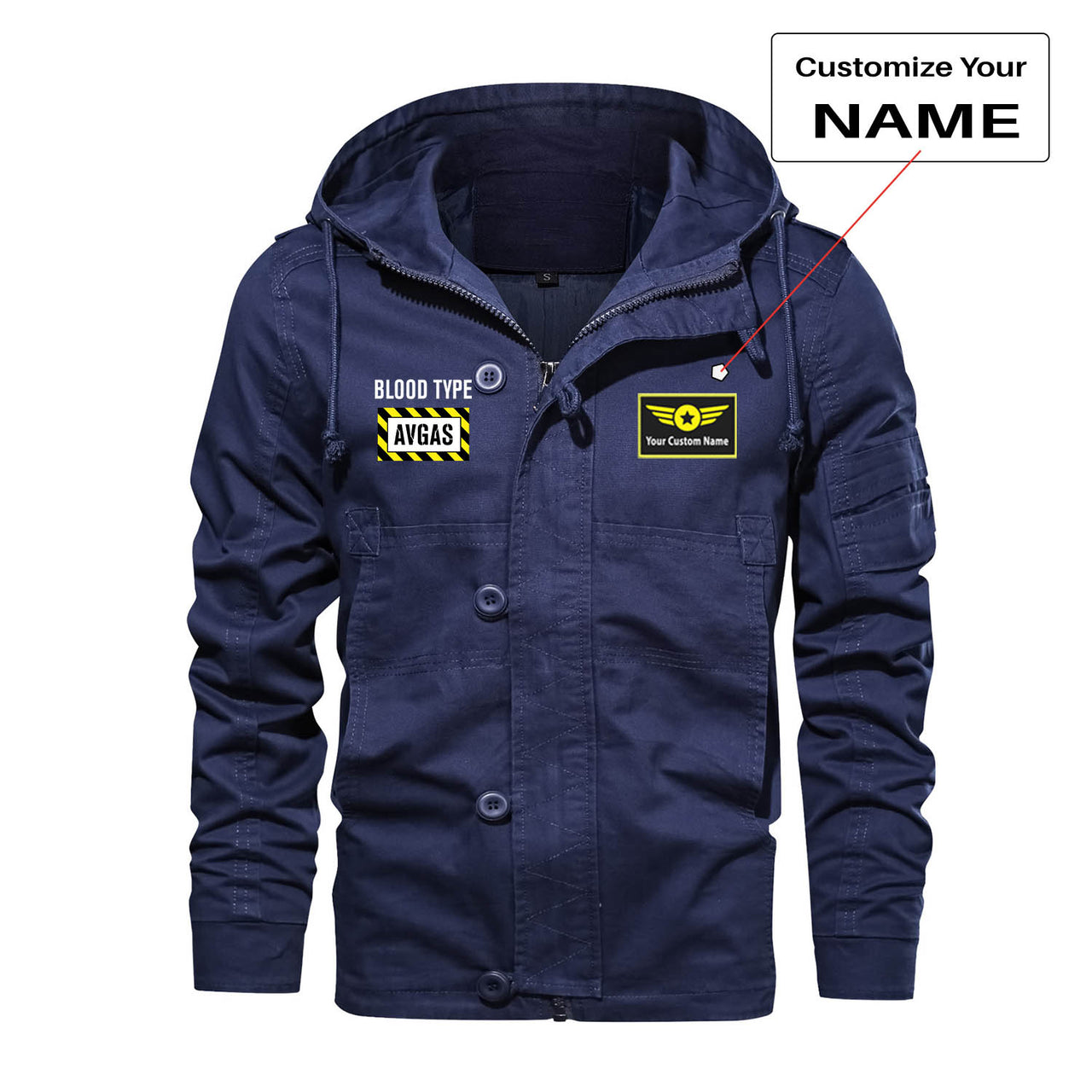 Blood Type AVGAS Designed Cotton Jackets