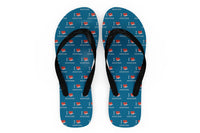 Thumbnail for I Love Aviation Designed Slippers (Flip Flops)