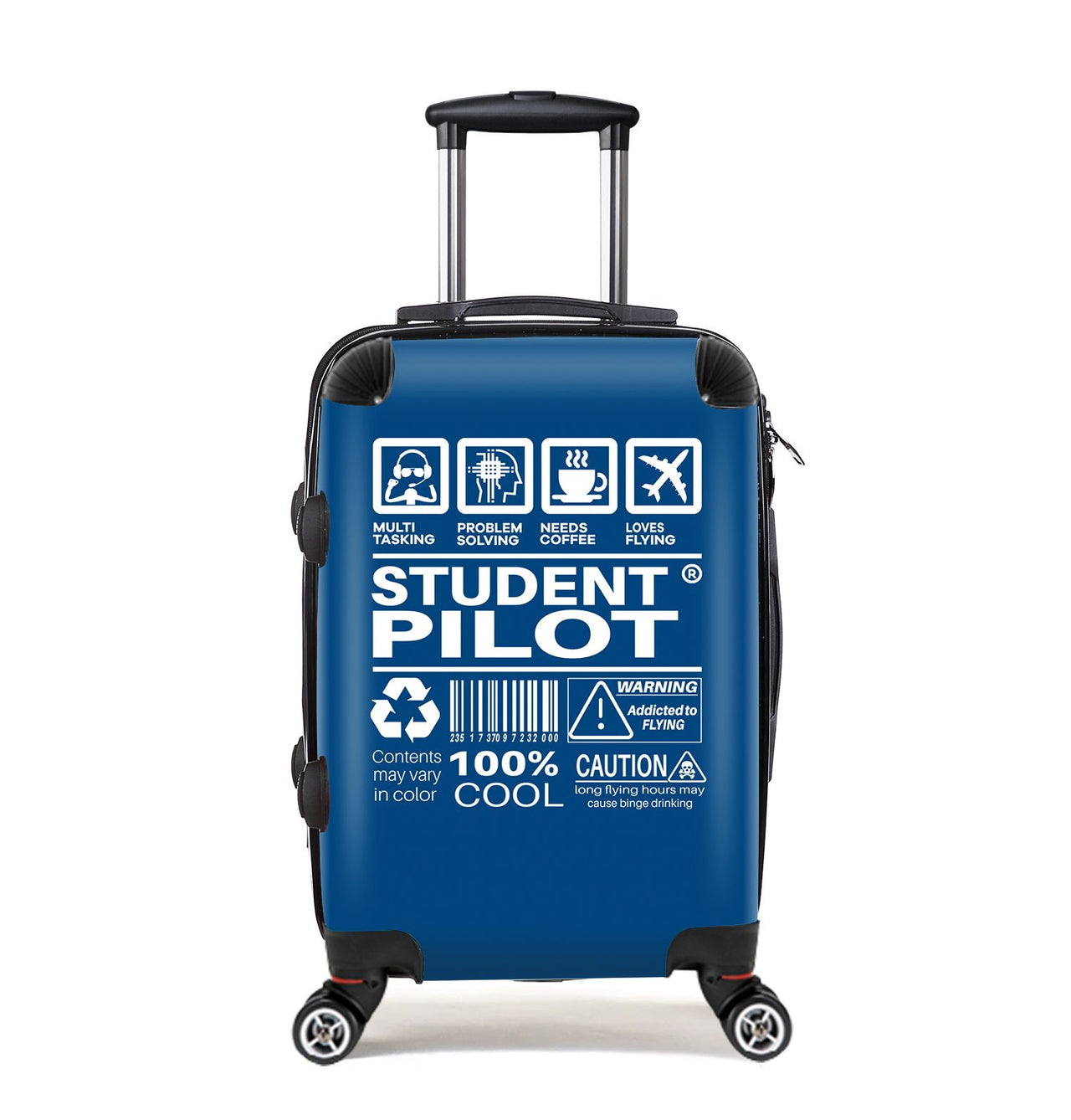 Student Pilot Label Designed Cabin Size Luggages