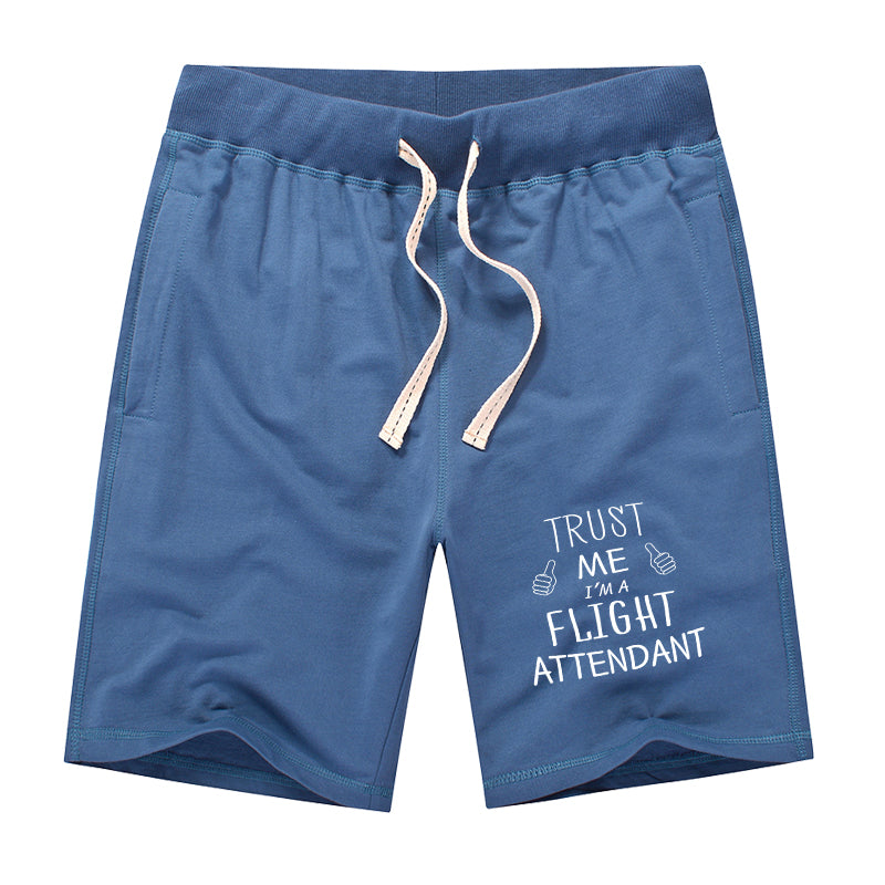 Trust Me I'm a Flight Attendant Designed Cotton Shorts