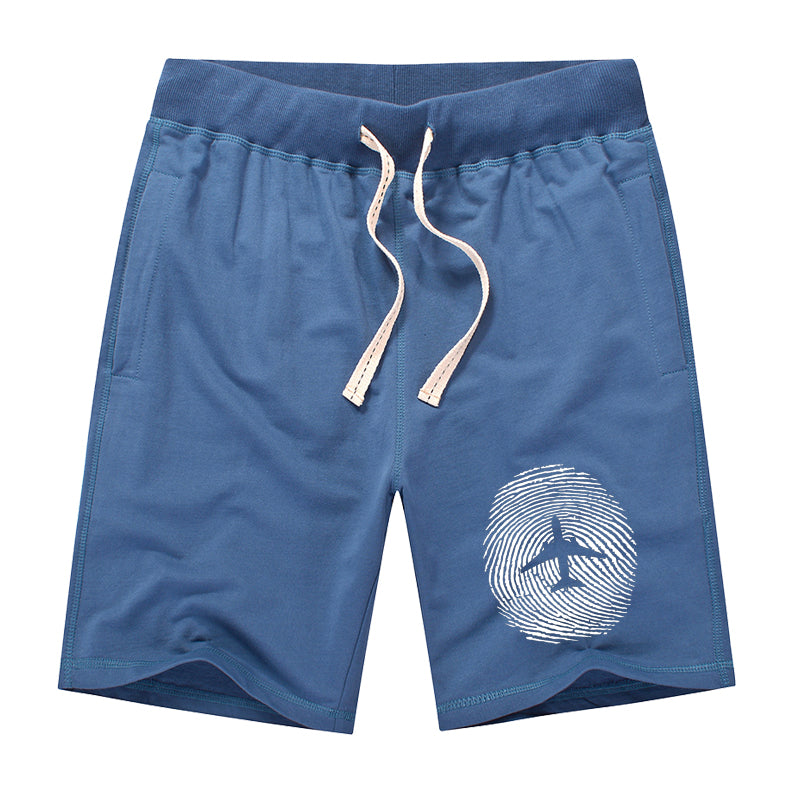 Aviation Finger Print Designed Cotton Shorts
