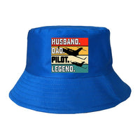 Thumbnail for Husband & Dad & Pilot & Legend Designed Summer & Stylish Hats