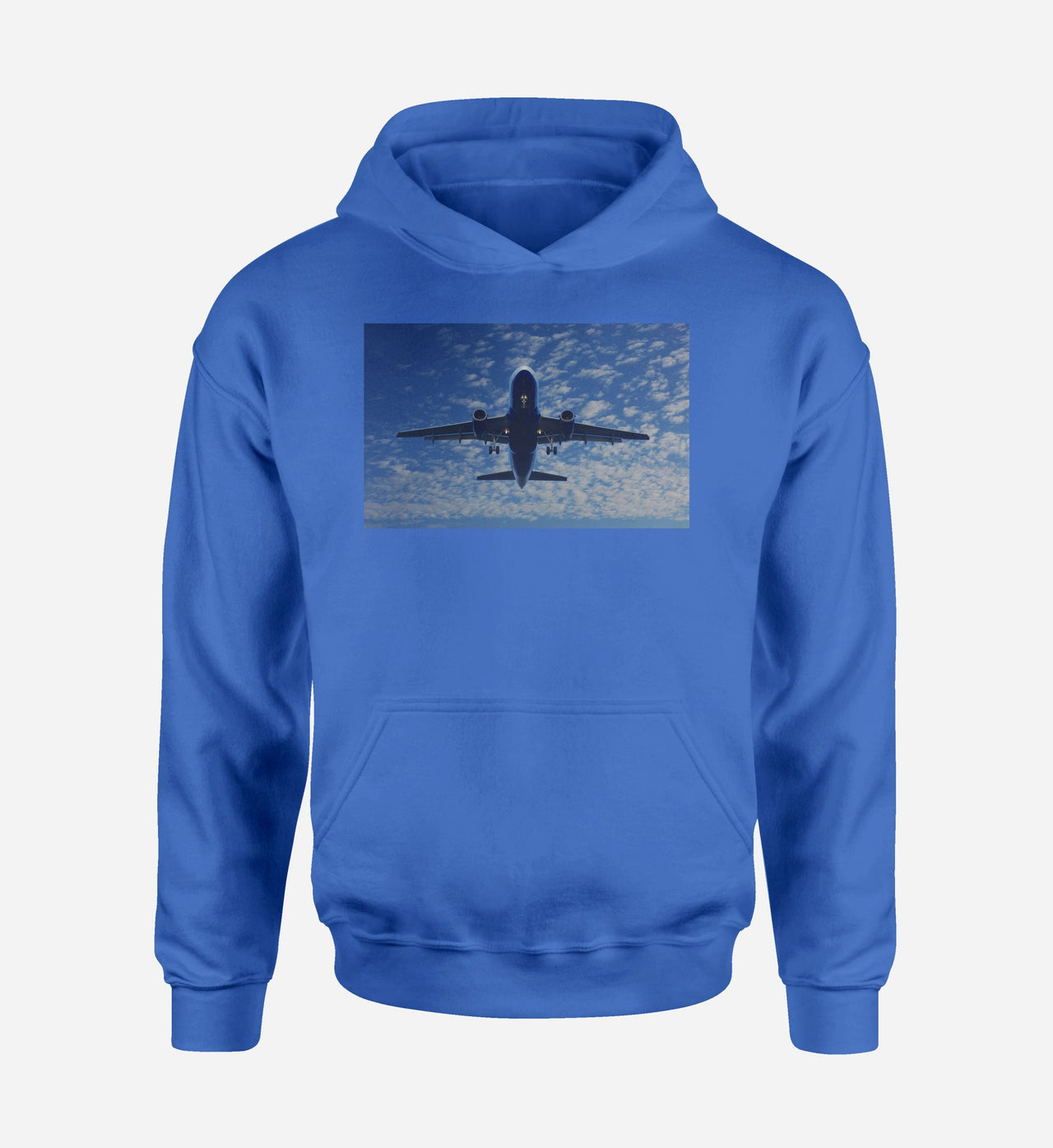 Airplane From Below Designed Hoodies