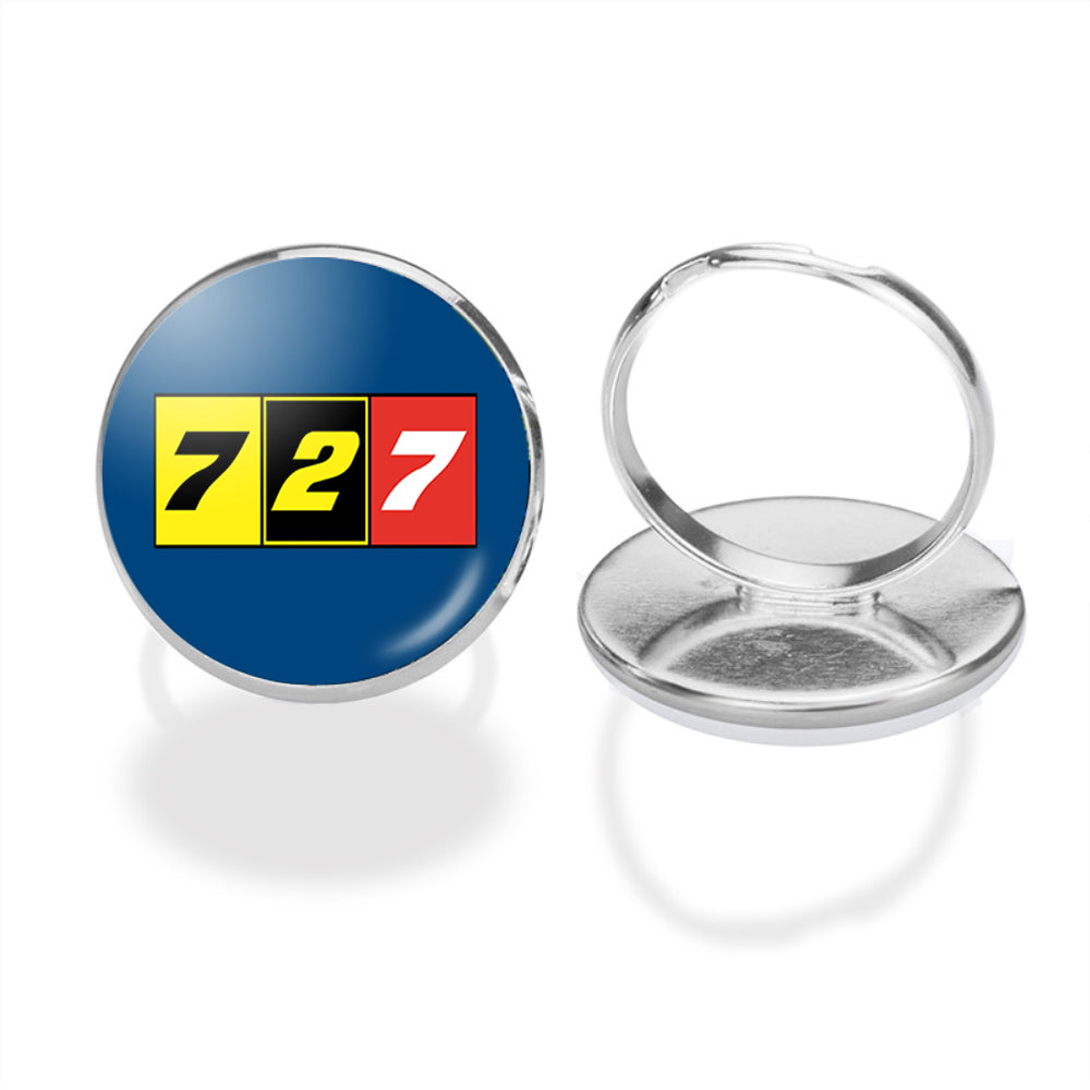 Flat Colourful 727 Designed Rings