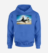 Thumbnail for Turning Right Fighting Falcon F16 Designed Hoodies