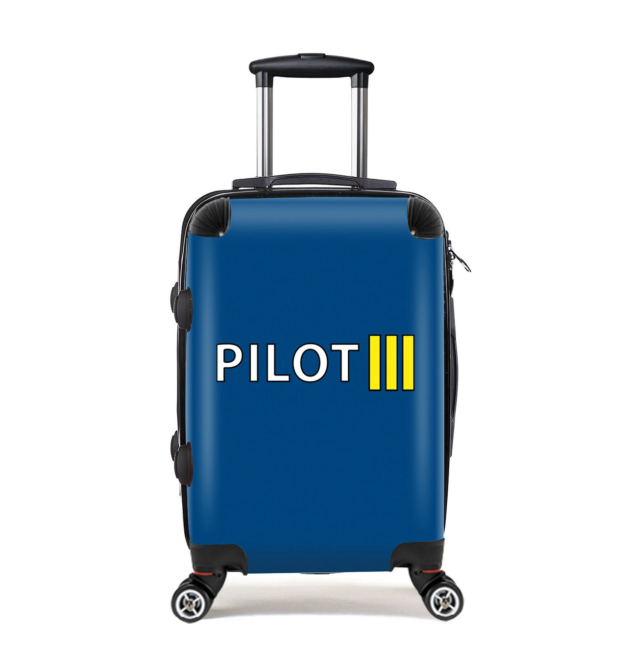 Pilot & Stripes (3 Lines) Designed Cabin Size Luggages