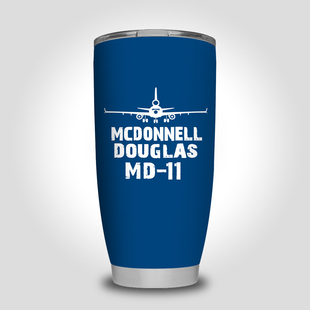 McDonnell Douglas MD-11 & Plane Designed Tumbler Travel Mugs